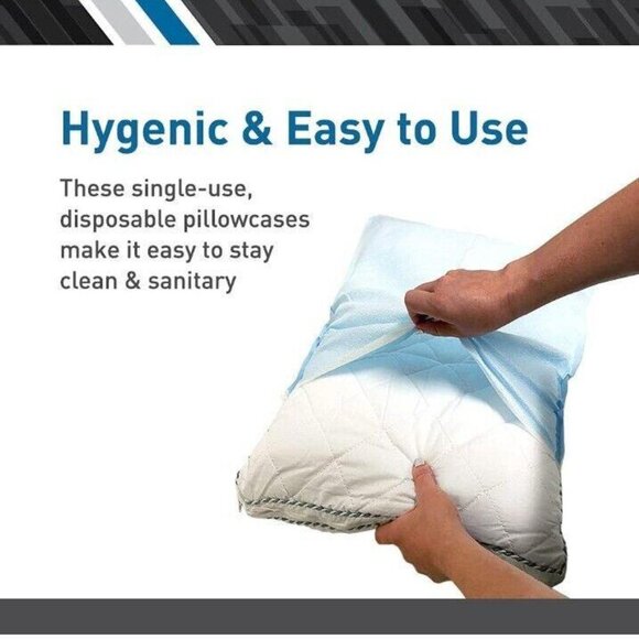 Medline Disposable Pillowcases Tissue/Poly Blue 100 count 21x30 - Picture 3 of 9